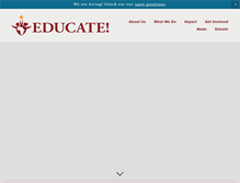 Tablet Screenshot of experienceeducate.org
